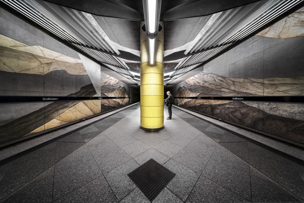 Modern Subway Perspective by fotomarion — canvas wall art