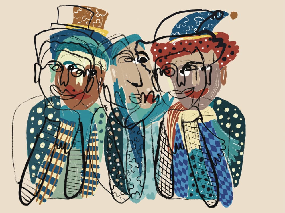Whimsical Abstract Figures by GIovanna Gil Alves — canvas wall art
