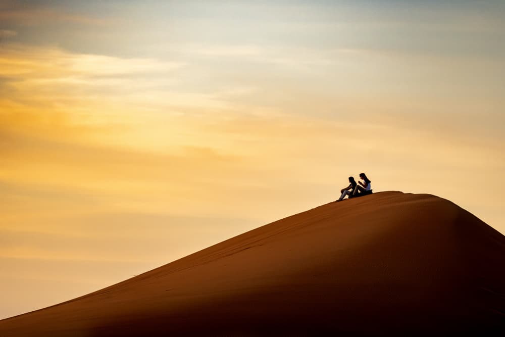 Golden Desert Sunset by Andrei Baisan — canvas wall art