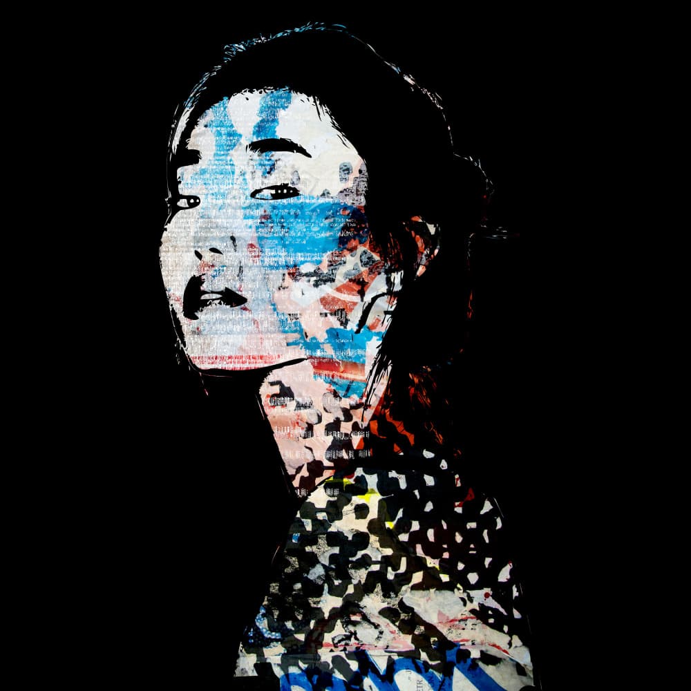Colorful Street Art Portrait by PASLIER Morgan — canvas wall art