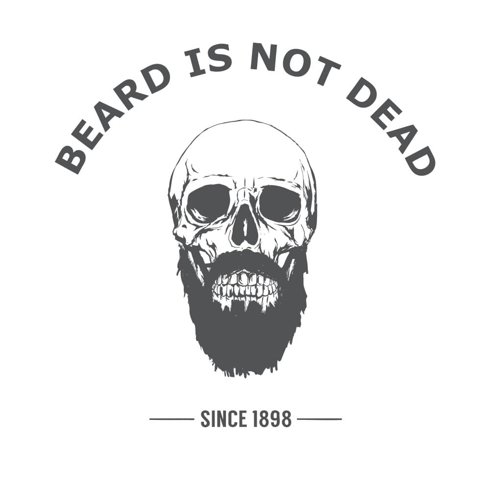 Old School Bearded Skull by Balazs Solti — canvas wall art