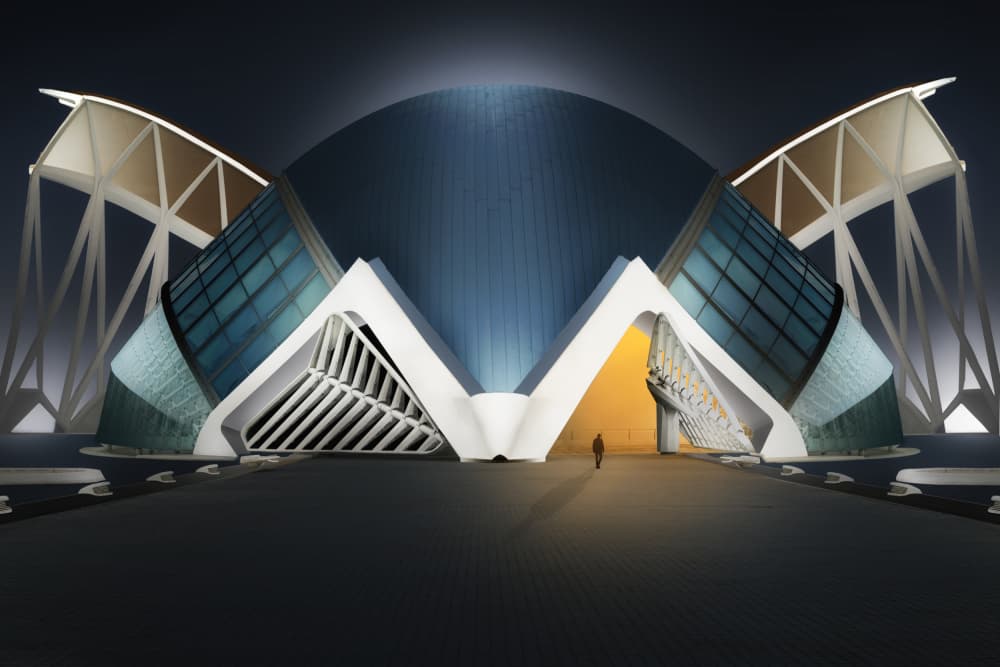 Futuristic City Architecture by Dani Otero Sobrino — canvas wall art