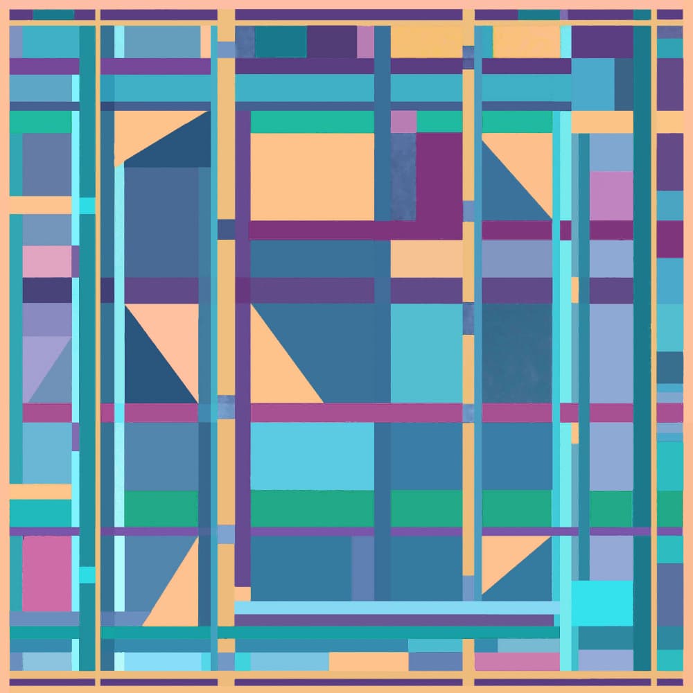 Vibrant Abstract Geometry by Vanessa Ryan — canvas wall art