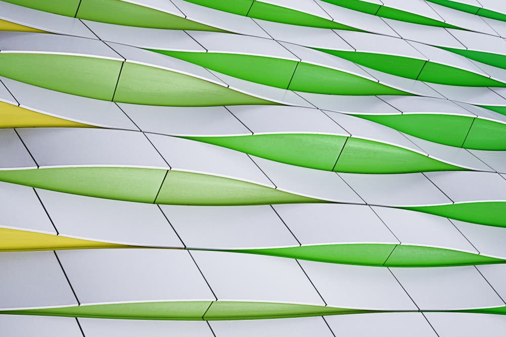 Green Wavy Pattern by fotomarion — canvas wall art
