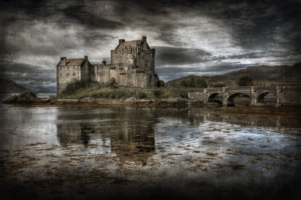 Eilean Donan Castle Reflections by Jan Scheunders — canvas wall art