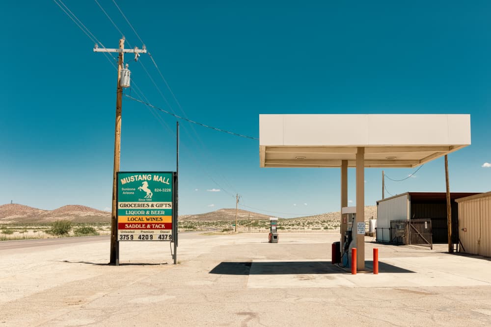 Desert Gas Station by Andreas Klesse — canvas wall art