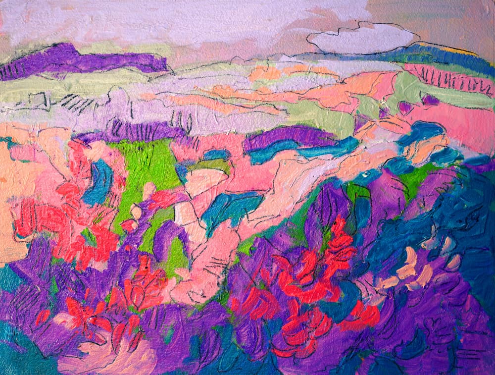 Colorful Petal Dance by Dorothy Fagan — canvas wall art