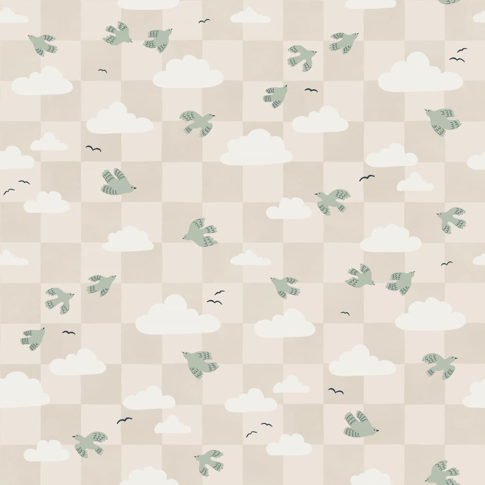Whimsical Flying Birds by Alexandra Weise — canvas wall art
