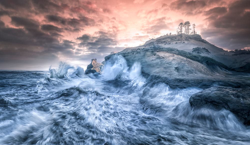 Dramatic Coastal Waves by Larry Deng APA — canvas wall art