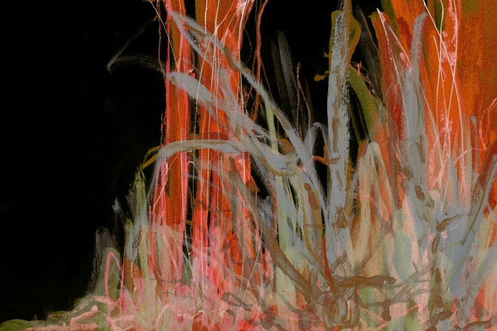 Fiery Organic Lines by Lori Ann Folz — canvas wall art