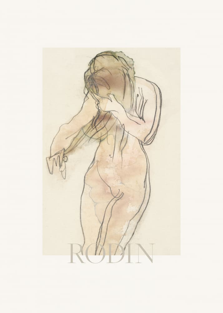 Study of Nude by Auguste Rodin — canvas wall art