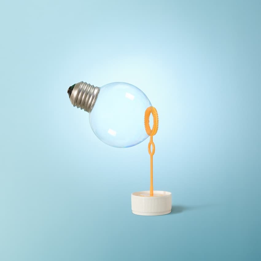 Bright Bubble Idea by Jose María Frutos Vargas — canvas wall art