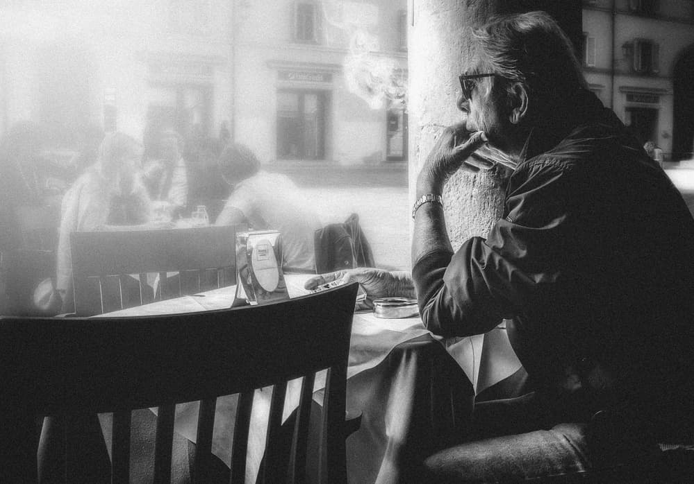 Smoking Man City by Massimiliano Mancini — canvas wall art