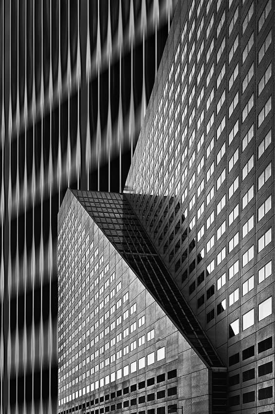 Modern City Lines by Jef Van den Houte — canvas wall art