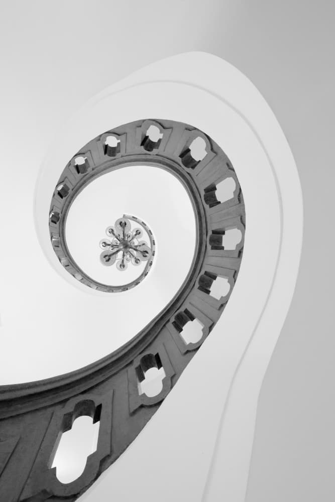 Elegant Spiral Staircase by konglingming — canvas wall art