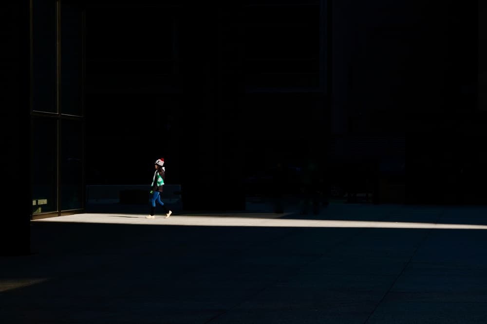 Woman on Bright Path by Yawen Wu — canvas wall art