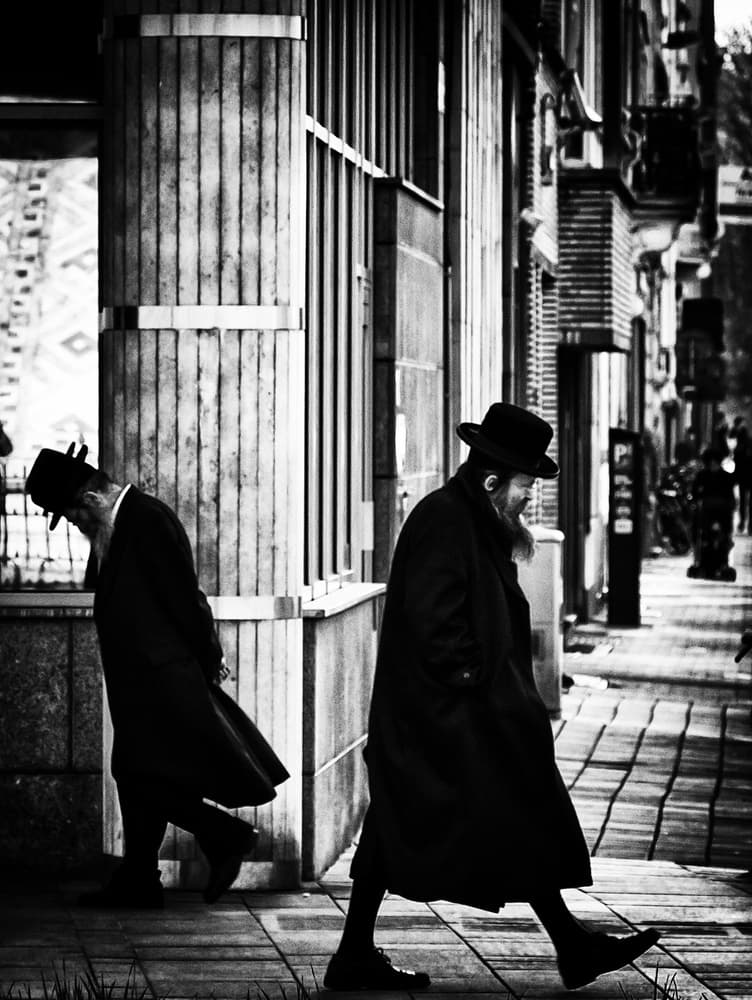 Men In Black Hats by Jeroen van de Wiel — canvas wall art