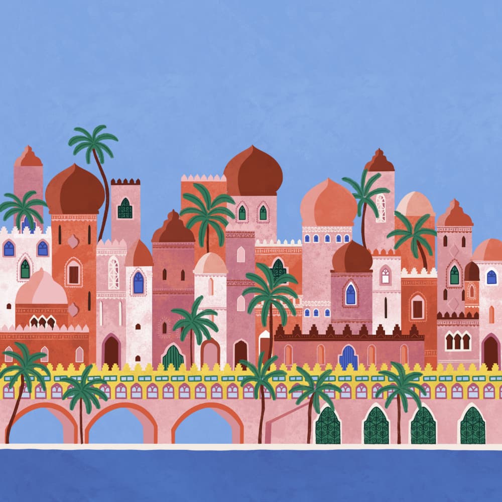 Arabian Fantasy City by Ceyda Alasar — canvas wall art