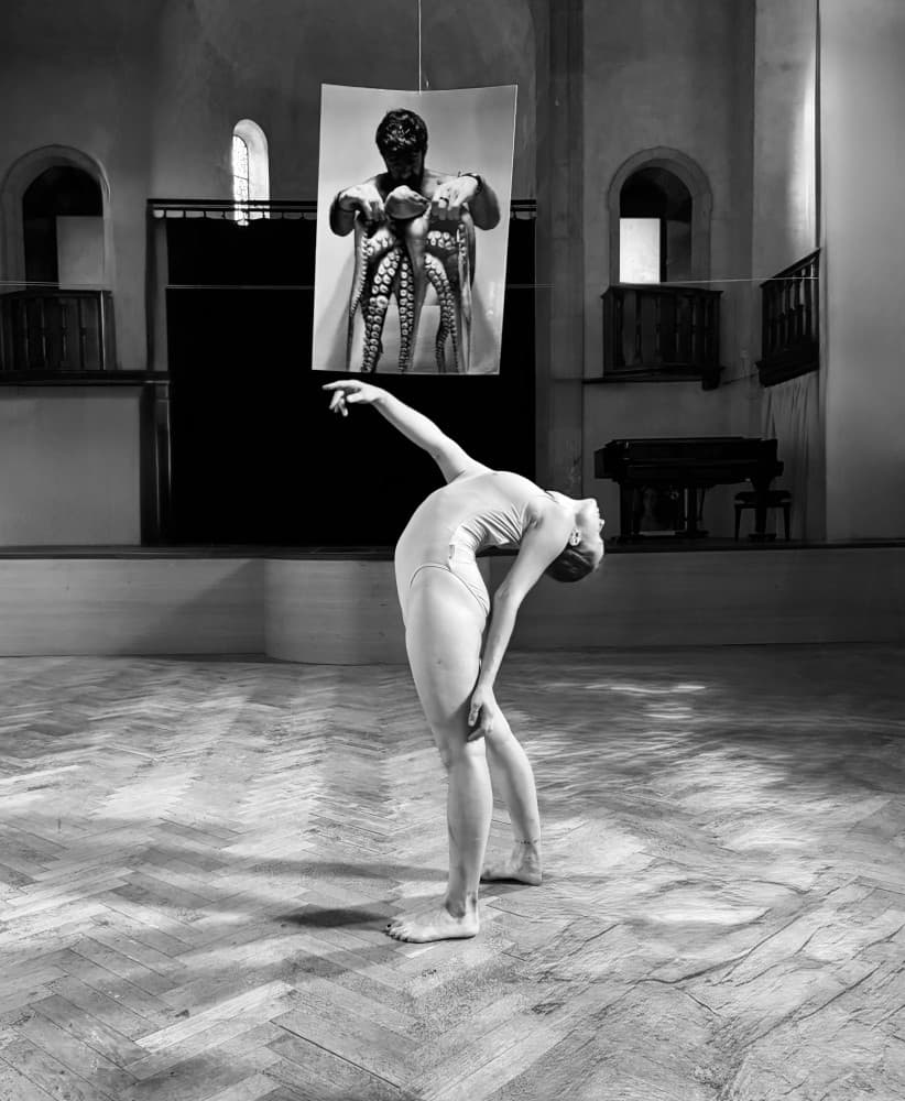 Graceful Ballerina Pose by Davide Barzaghi — canvas wall art