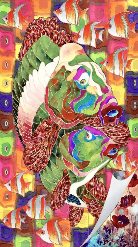 Colorful Mosaic Fish by Kostyantin Malginov — canvas wall art