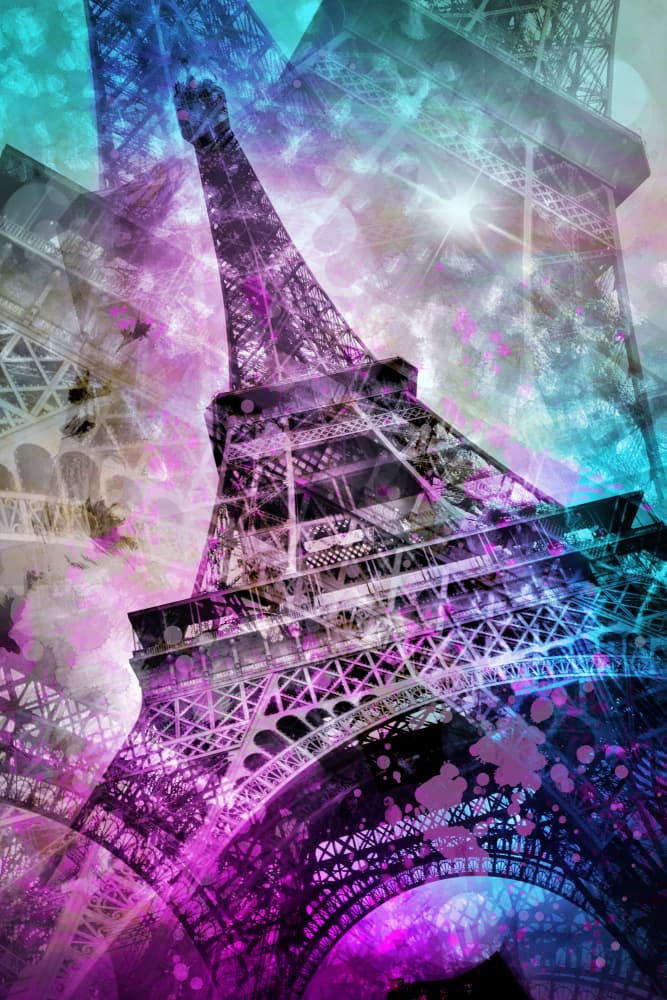 Vibrant Eiffel Tower Dream by Melanie Viola — canvas wall art