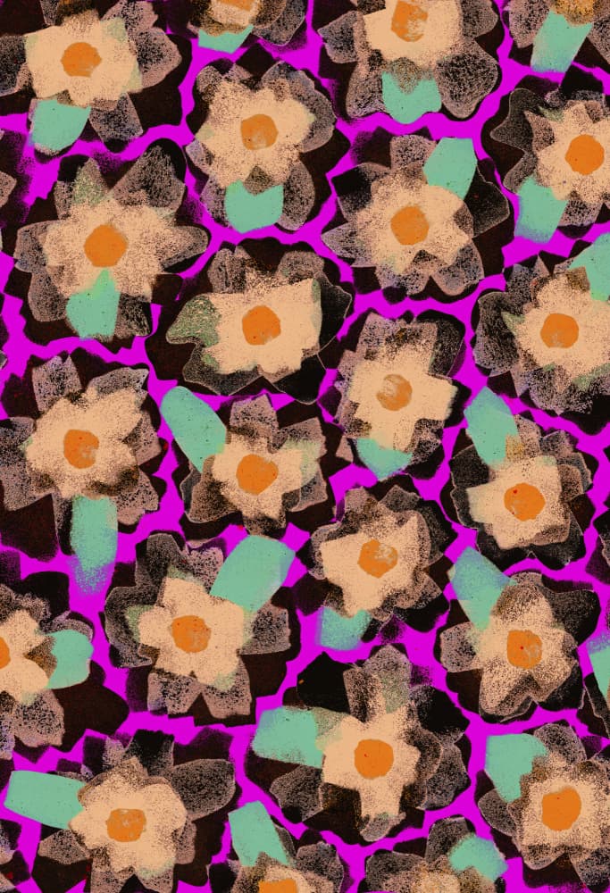 Vibrant Petal Dance by Treechild — canvas wall art