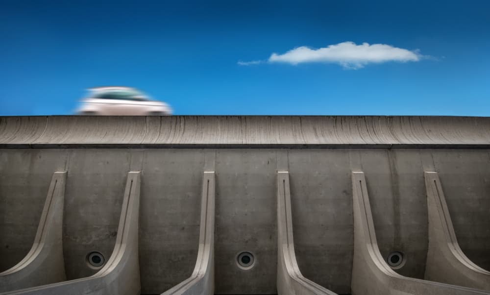 Speeding Car Concrete Sky by Maurits De Groen — canvas wall art