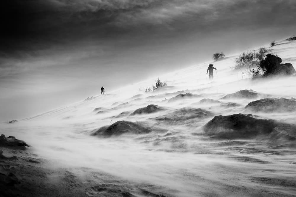 Windy Mountain Hike by Thomas Vuillaume — canvas wall art