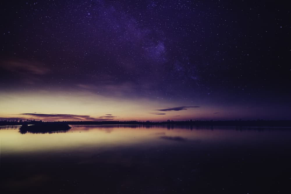 Starry Lake Reflection by Javier Pardina — canvas wall art