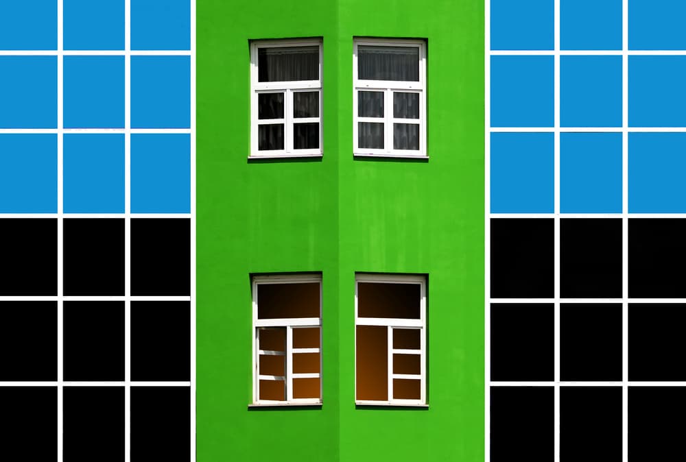 Vibrant Geometric Architecture by Hans-Wolfgang Hawerkamp — canvas wall art