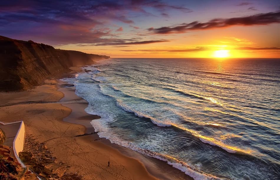 Dramatic Coastal Sunset by Paulo Gomes — canvas wall art