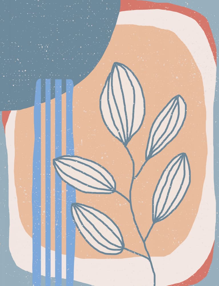 Abstract Botanical Serenity by Aylin Demir — canvas wall art