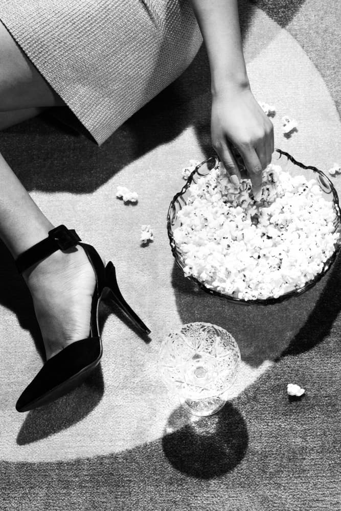 Popcorn and Heels by Pictufy Studio III — canvas wall art