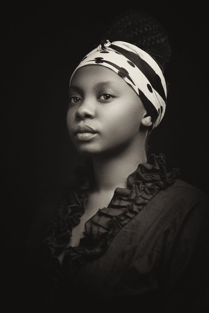 Youthful Serene Portrait by Jan Slotboom — canvas wall art