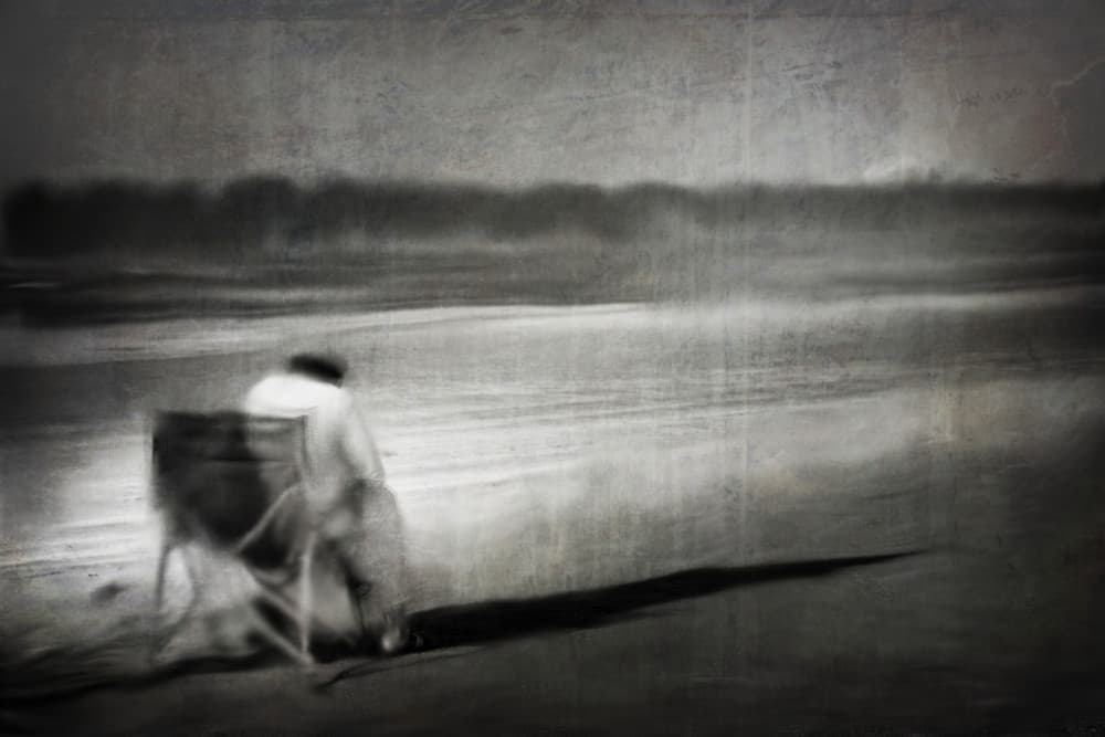 Solitary Beach Figure by Lynn Grant — canvas wall art
