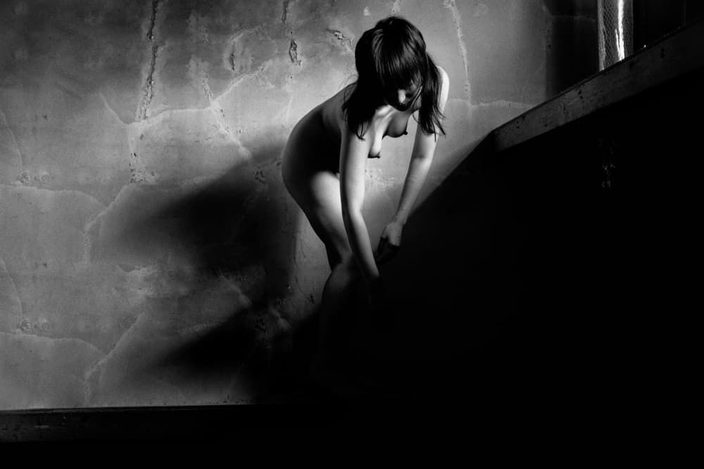 Nude Figure in Shadow by Takaaki Ishikura — canvas wall art