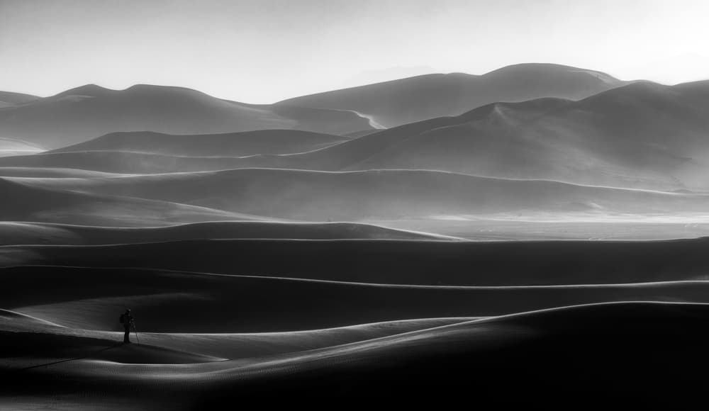 Vast Desert Layers by Babak Mehrafshar — canvas wall art