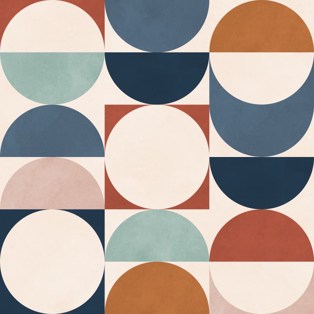 Midcentury Abstract Shapes by Vitor Costa — canvas wall art