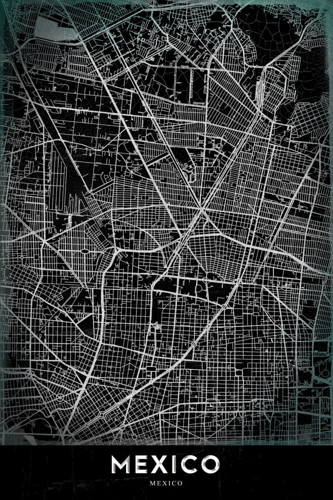 Mexico City Street Grid by StudioSix — canvas wall art