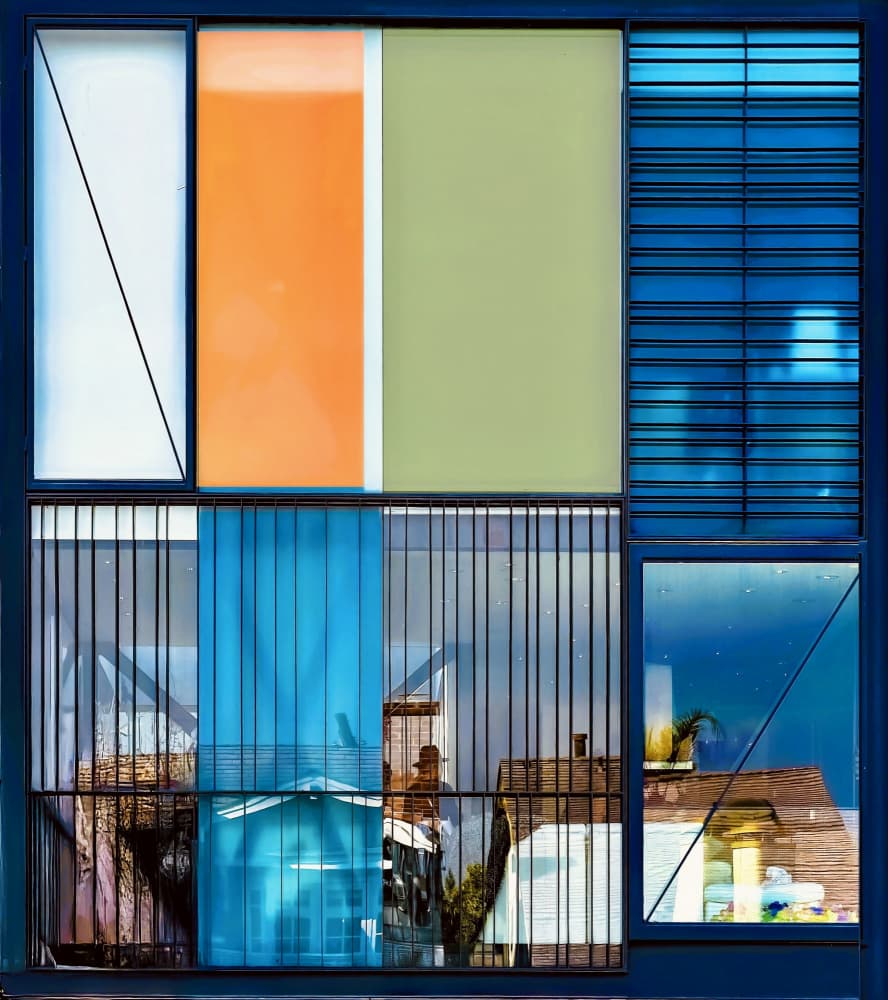 Colorful Geometric Windows by Arnon Orbach — canvas wall art