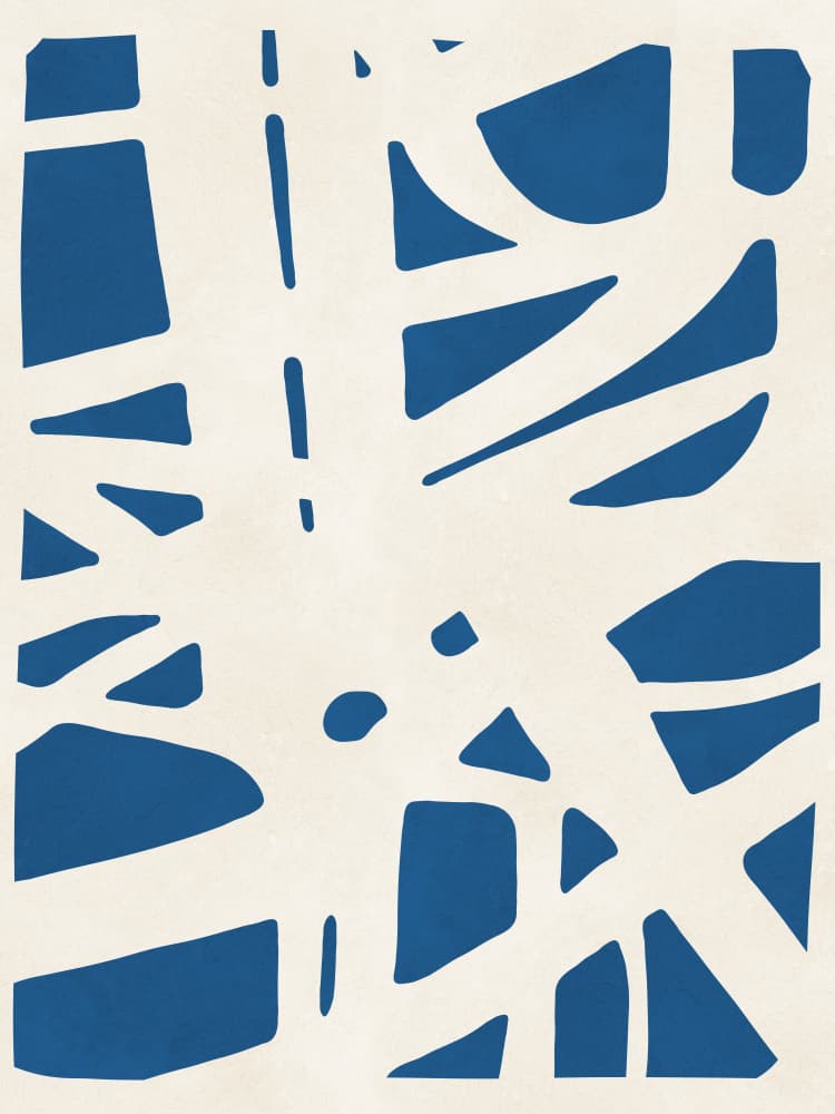Abstract Blue Pattern by Vitor Costa — canvas wall art