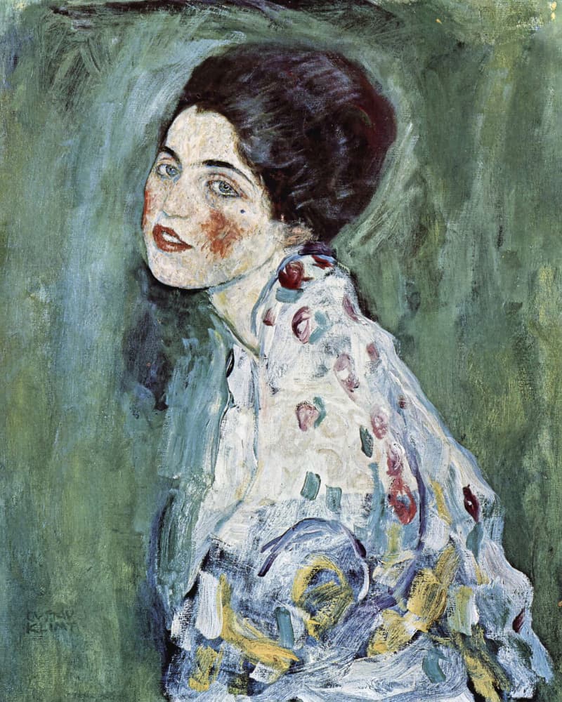 Porträt Einer Dame (1916–1917) by Gustav Klimt — canvas wall art