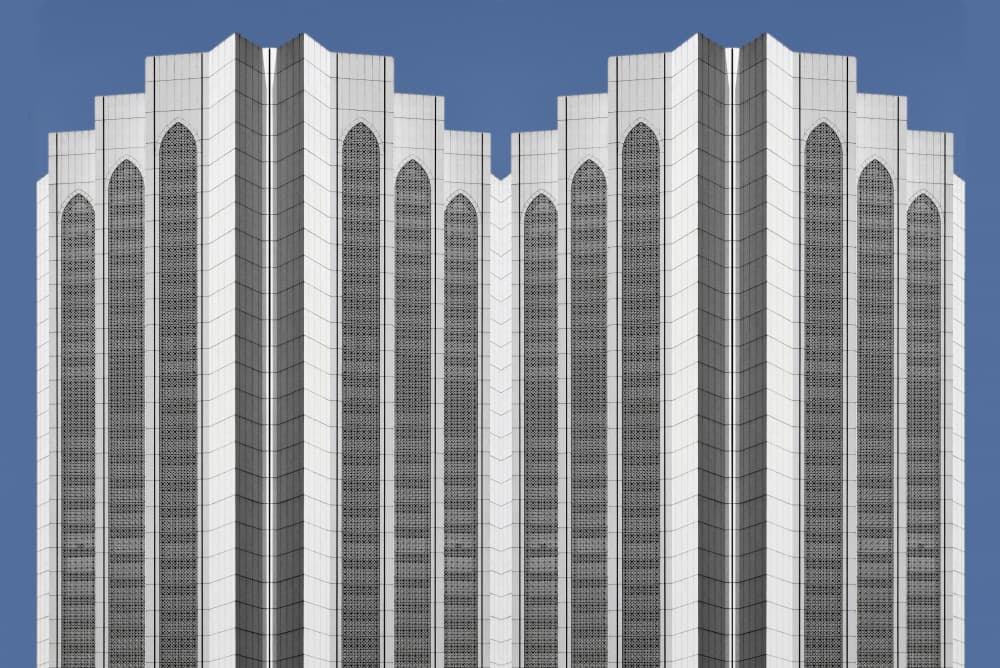 Modern Skyscraper Geometry by Miro Susta — canvas wall art