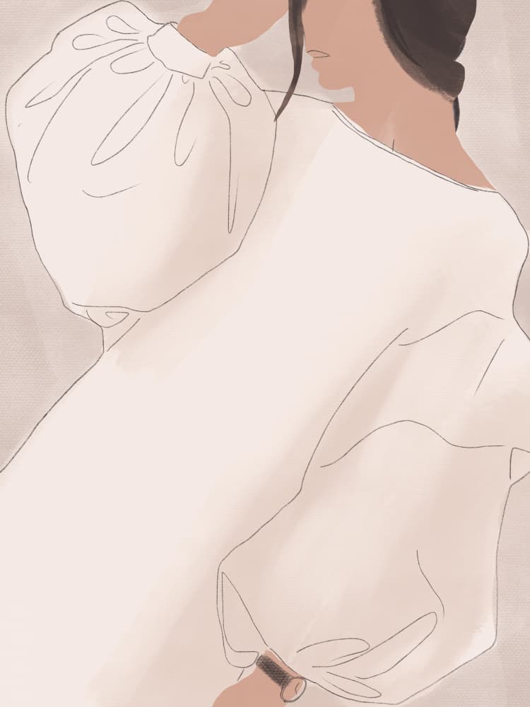 Elegant Fashion Illustration by Little Dean — canvas wall art