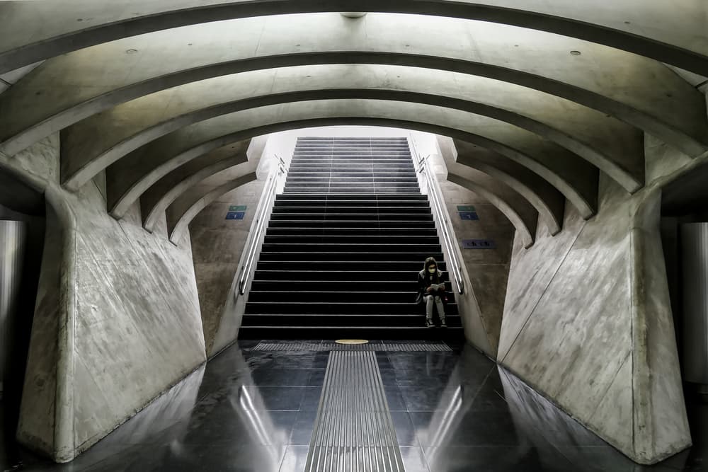 Solitary Concrete Passage by Lus Joosten — canvas wall art