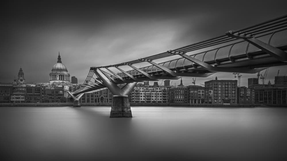 Millennium Bridge St Pauls by Ahmed Thabet — canvas wall art