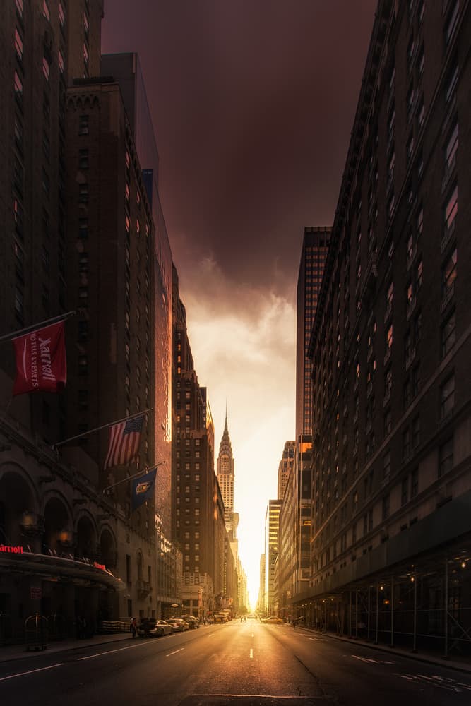 New York Golden Hour by David Martin Castan — canvas wall art