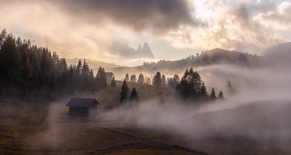 Misty Mountain Morning by Richard Beresford Harris — canvas wall art