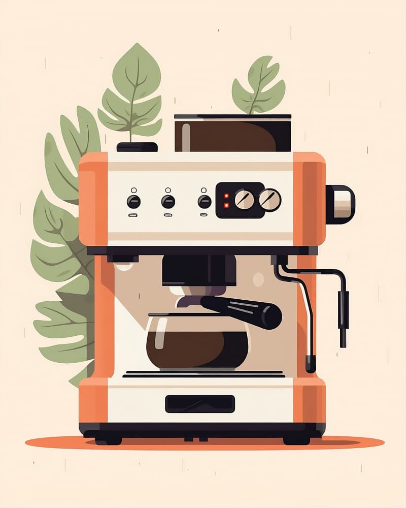 Minimalist Coffee Machine by Emiliano Deificus — canvas wall art
