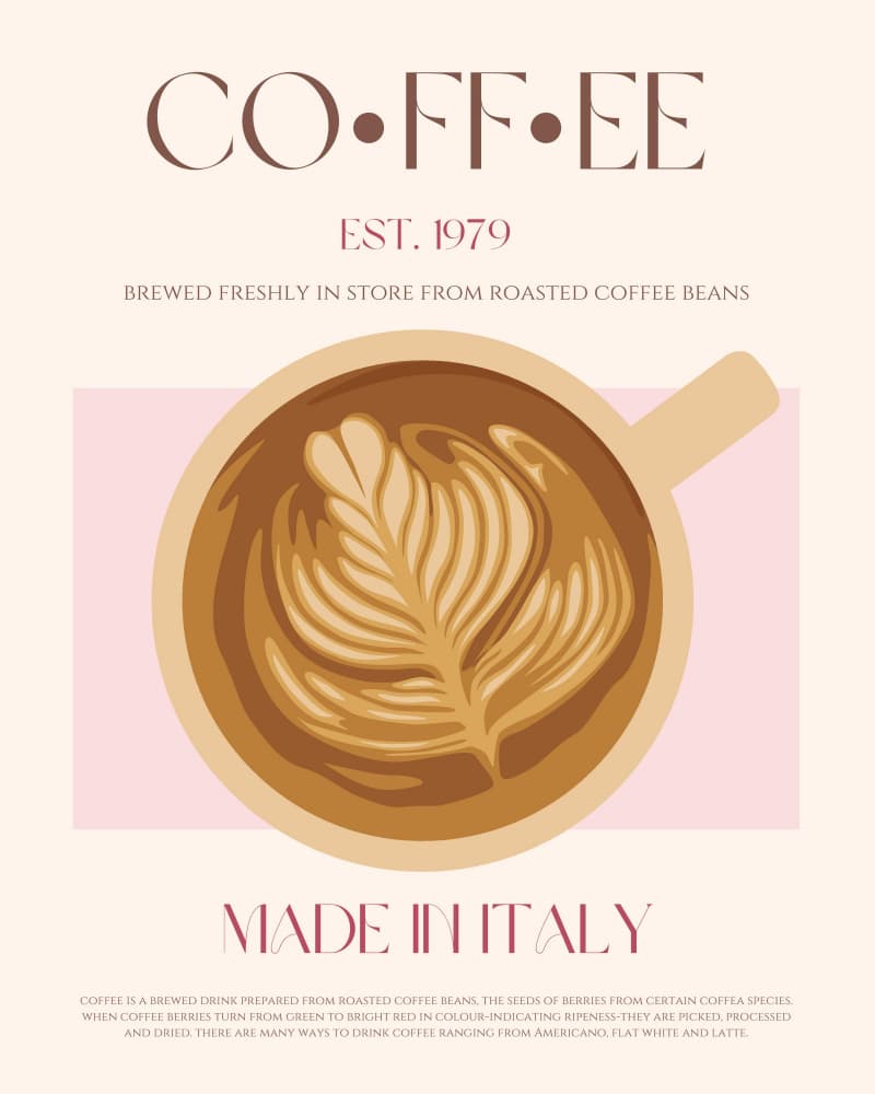 Italian Coffee Latte Art by Nazma Khokhar — canvas wall art